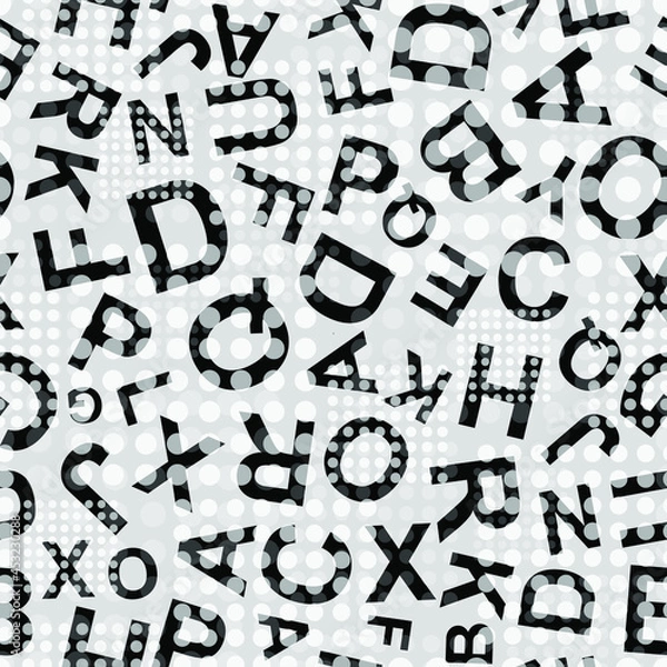 Fototapeta doodle alphabet letters