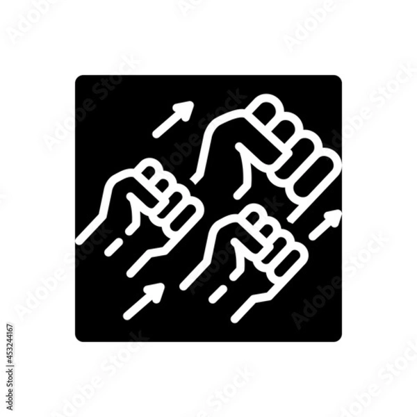 Fototapeta Black solid icon for encourage