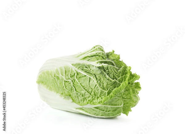 Fototapeta Fresh chinese cabbage on white background