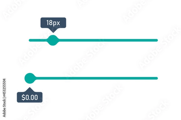 Fototapeta range slider input element