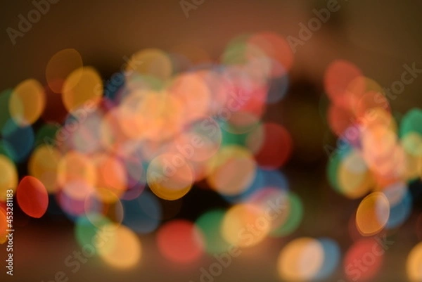 Fototapeta Defocused ligths of Christmas tree
