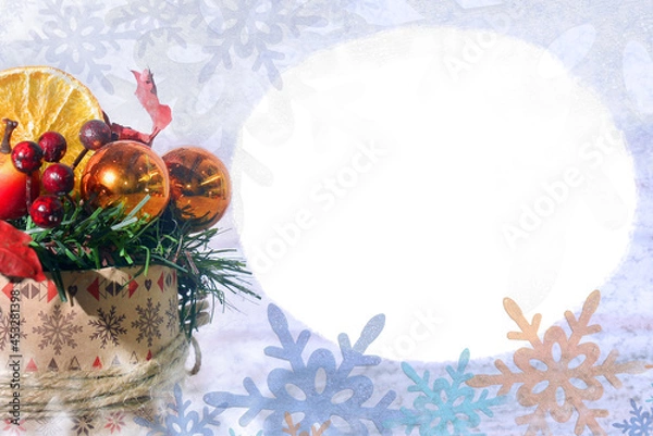 Obraz Christmas greeting card