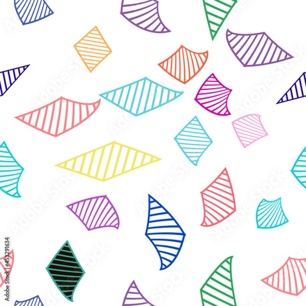 Obraz abstract vector seamless pattern. multicolored quadrilateral shapes on white background

