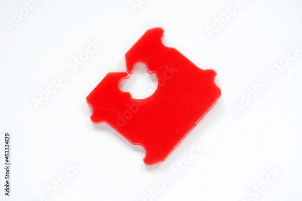 Fototapeta Price Tag Bread Clip. The color of plastic tags on bread bag use to tell you which day of the week bread was baked on.