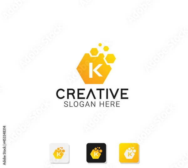 Obraz Modern abstract logo with initials letter k