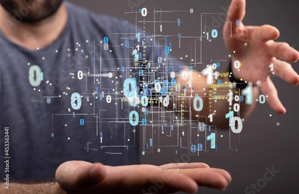 Fototapeta Telecommunication network and wireless mobile internet