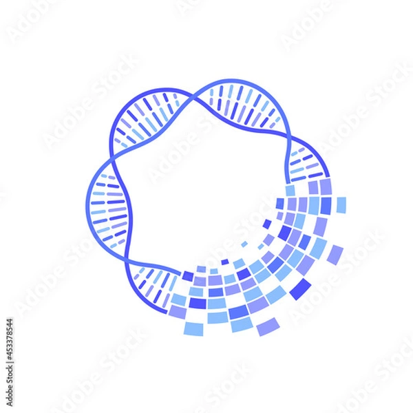 Obraz The structure of abstract DNA, DNA molecule, Chromosomes ideas, dna print, dna helix molecule, poster