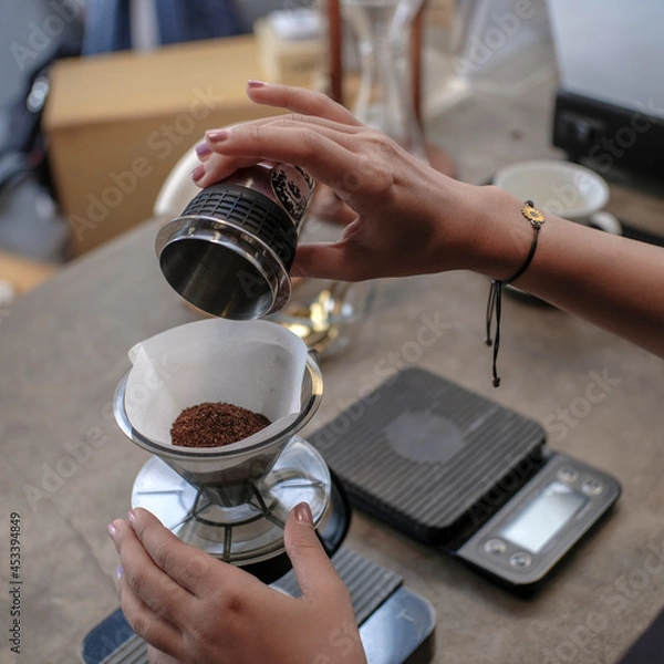 Obraz person drinking coffee