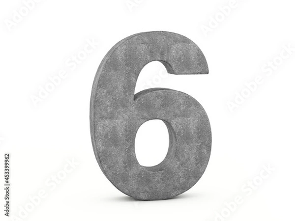 Fototapeta Concrete number six