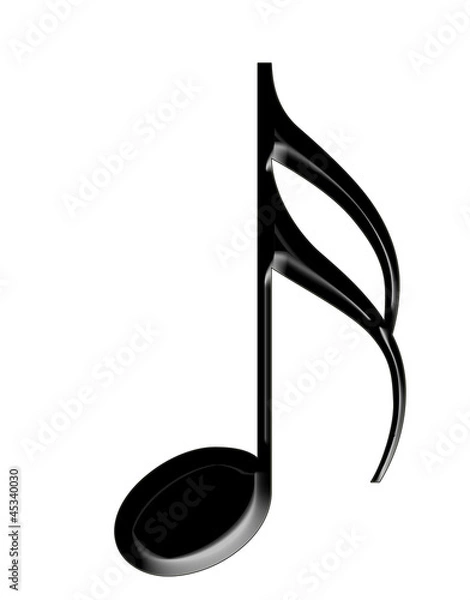 Obraz Black Music note