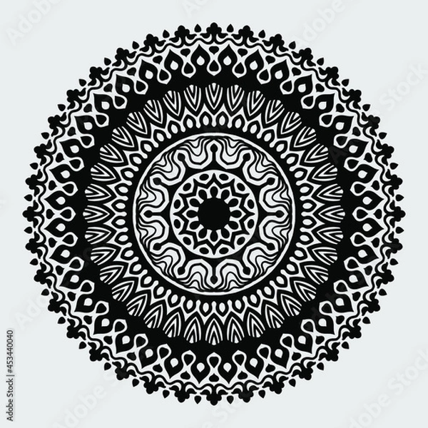 Fototapeta Circular one-color pattern. Illustration in vector