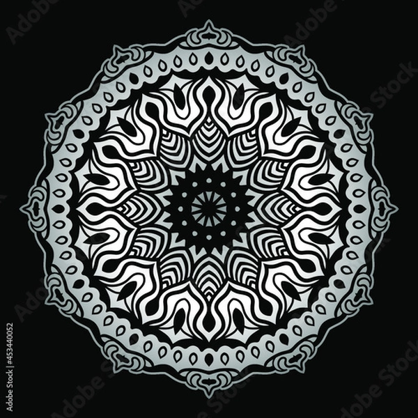 Fototapeta Circular one-color pattern. Illustration in vector