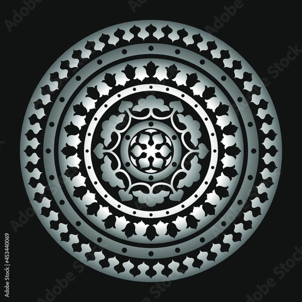 Fototapeta Circular one-color pattern. Illustration in vector
