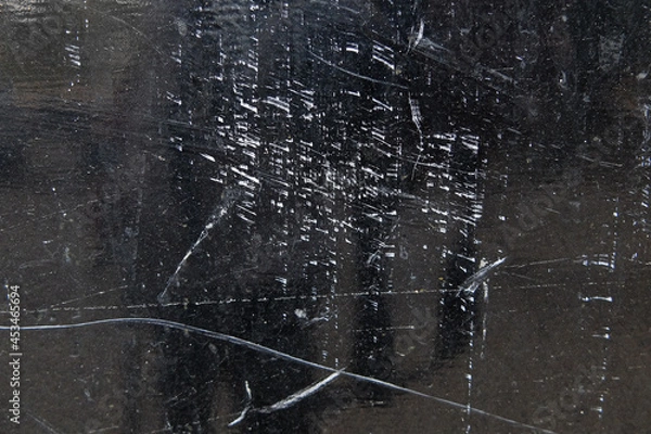 Fototapeta Abstract textured wall background with scratches and paint splatters