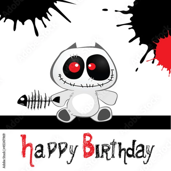 Obraz funny cat monster