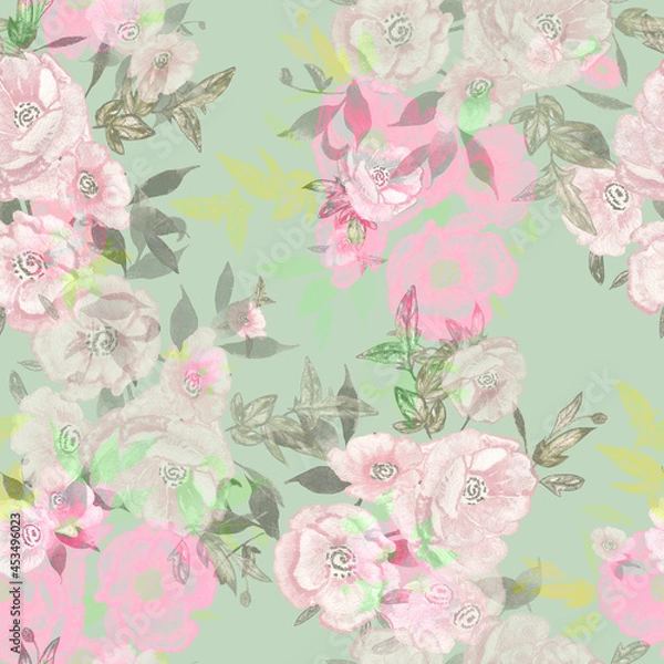Obraz seamless pattern abstracts floral composition