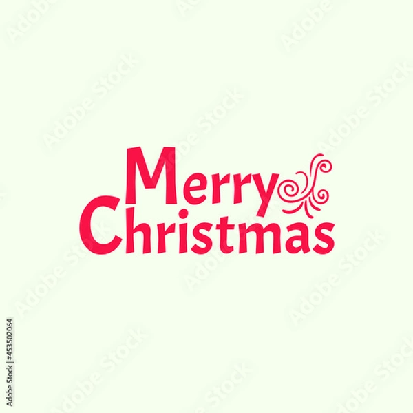 Fototapeta Merry Christmas Background Typography Illustration. Christmas Vector Design. Decorative Christmas Resources Banner