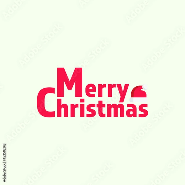 Obraz Merry Christmas Background Typography Illustration. Christmas Vector Design. Decorative Christmas Resources Banner