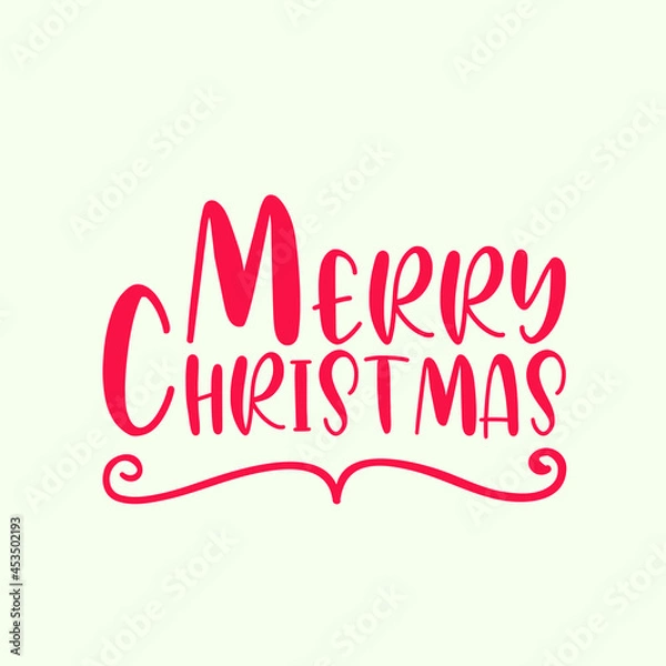 Obraz Merry Christmas Background Typography Illustration. Christmas Vector Design. Decorative Christmas Resources Banner