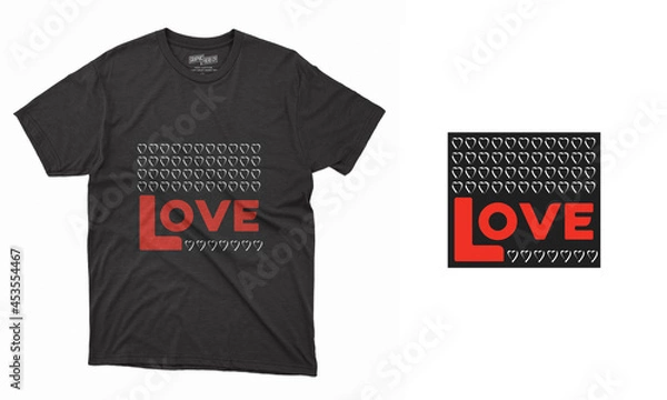 Obraz Love typography t-shirt template vector