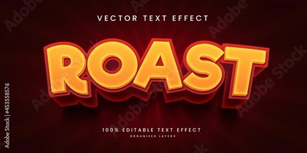 Fototapeta Editable text effect in roast style