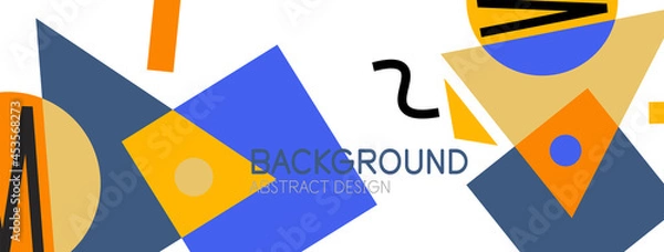 Fototapeta Abstract background with blocks, lines, geometric shapes. Techno or business concept for wallpaper, banner, background, landing page
