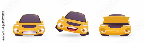 Obraz car illustration cartoon set