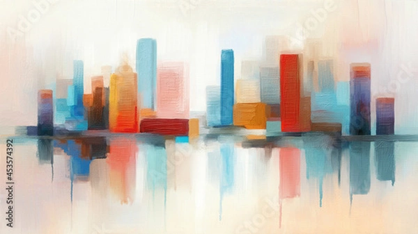 Obraz Abstract modern painting of skyline