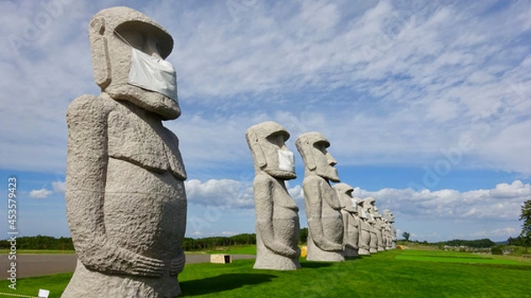 Obraz モアイ像　北海道札幌市南区真駒内滝野霊園