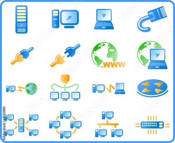 Obraz Network vector iconset