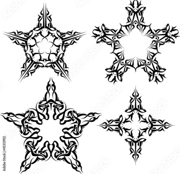 Obraz tattoo Star, Cross