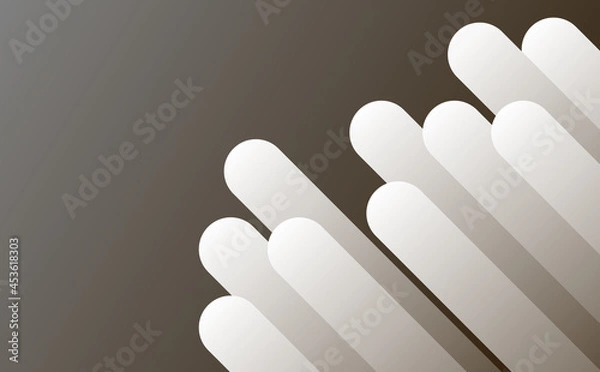 Fototapeta Abstract gray gradient background, white curve line shape, background design for business.