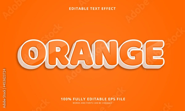 Obraz orange text style - Editable text effect
