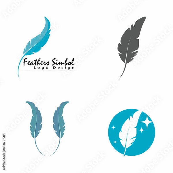 Fototapeta Feathers Logo Template vector symbol nature
