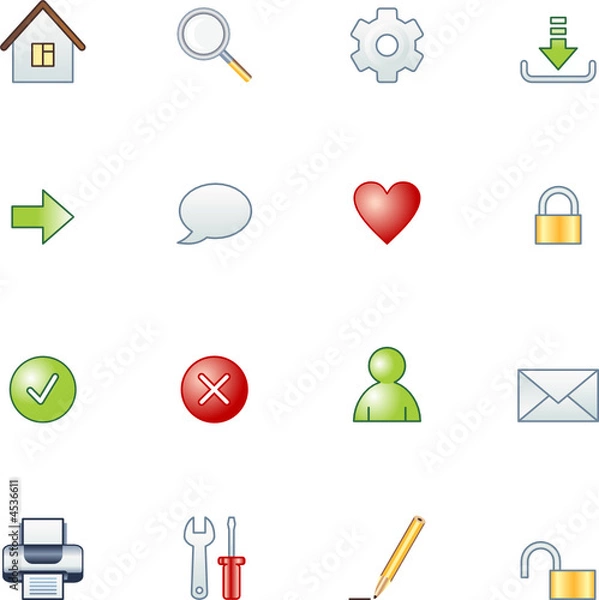 Obraz project basic web icons