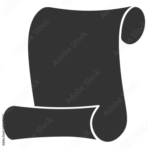 Fototapeta Paper roll vector illustration. Flat illustration iconic design of paper roll, isolated on a white background.