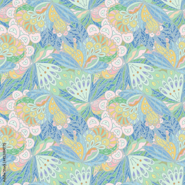 Obraz Abstract authentic fantasy seamless vector pattern. Design element.