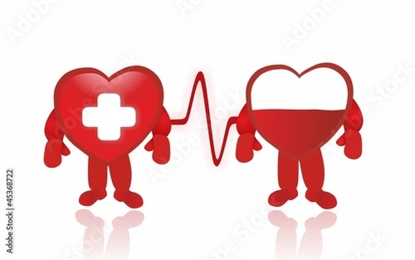 Obraz transfusion - two hearts