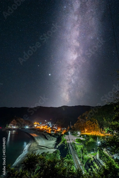 Obraz 線路と天の川