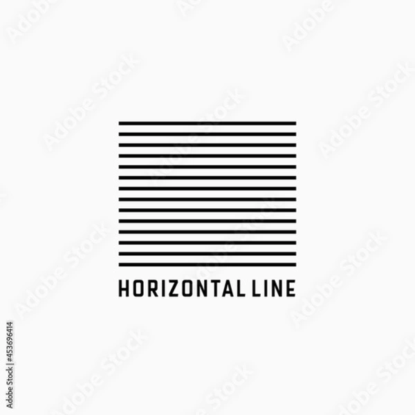 Obraz horizontal lines abstract logo vector