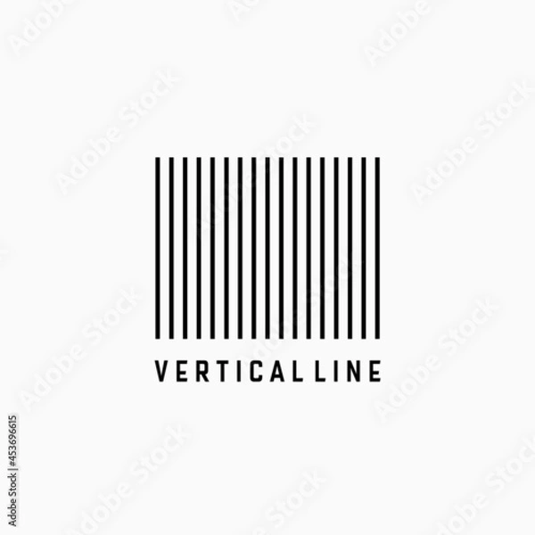 Fototapeta vertical lines logo vector abstract