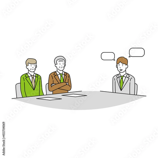 Obraz 面接を受ける大学生