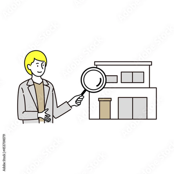 Obraz 家の査定をする不動産業者