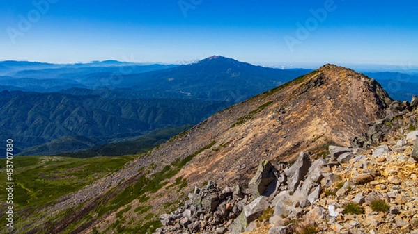 Fototapeta 乗鞍岳　山頂から見る御嶽山方面