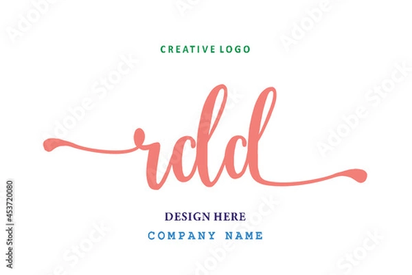 Fototapeta RDD lettering logo is simple, easy to understand and authoritative