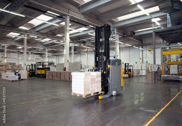 Fototapeta Printshop: Automated warehouse (for paper)