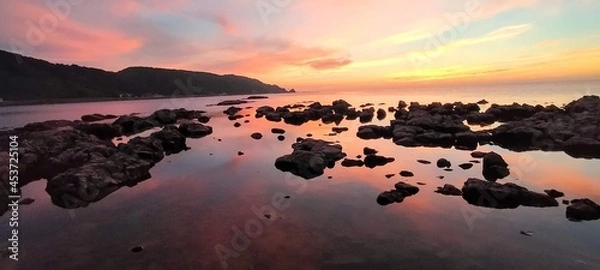 Obraz sunset over the river