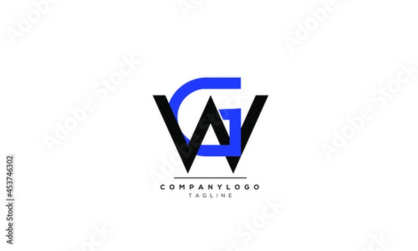 Fototapeta Alphabet Initial Letter Monogram Icon Logo vector illustration abstract  web character logotype 
initials icon badge business brand