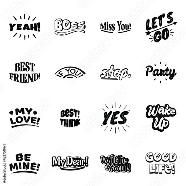 Obraz Set of Lettering Vectors

