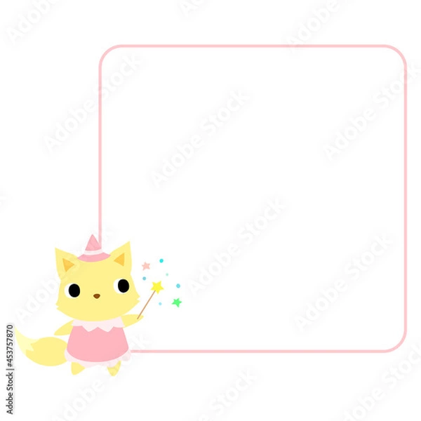 Fototapeta ハロウィンのキツネ　フレーム付